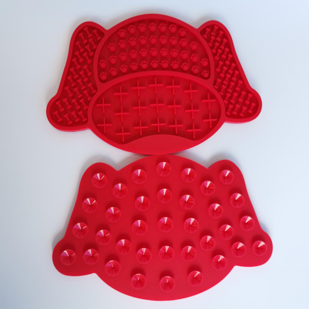 Slow Feeder Silicone Dog Lick Pad Plate Bath Products with Suction Cup Cute Pattern Lick Mat Bowl Pet Feeding Toy