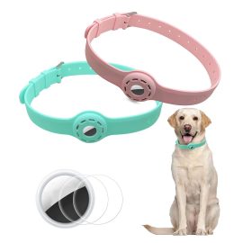 Silicone Airtag Holder Waterproof Collars Adjustable Protective