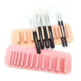 Portable Silicone holder Makeup Brush Organizer Dustproof Silicone Rack Display Holder for Pens Markers Toothbrushes Storage