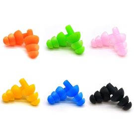 Waterproof Silicone Earplugs for Swimming Soundproof Soft Silicone Noise Reduction Ear Plugs Hearing Protection