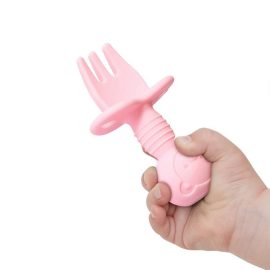 Animal Shaped Fork Anti-Choke Mini Feeding Set for Weaning