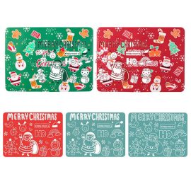 Silicone Christmas Pattern Meal Mats for Household Insulation Primary School Children’s Meal Mats