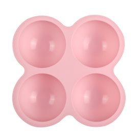 Food Grade 4 Holes Big size Half Round Soap mold Sphere Silicone Cake Molds