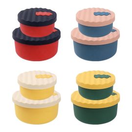 Reusable Leak Proof Bento Lunch Box Containers Silicone Food Storage Containers Set with Lids
