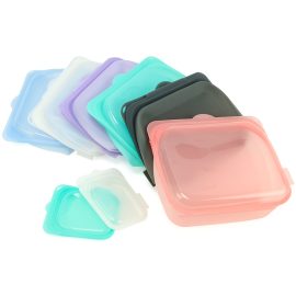 Silicone storage bag ziplock silicone food pouch preservation bag reusable silicone freezer food storage bag