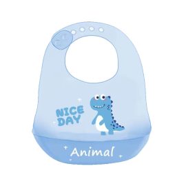 Hot Sale Manufacturer Waterproof Animals Silicone Baby Bibs Silicone Food Catcher Cartoon Baby Silicone Bibs Feeding