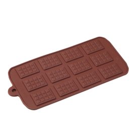 Silicone Chocolate Mold Waffle Shape Classic Block Chocolate Baking Tools Silicone Cake Candy Mold 3D DIY Biscuit Fudge Maker
