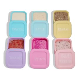 Baby Food Container Frozen Fresh-keeping Box Tableware Microwave Silicone Food Supplement Storage Box with Lid