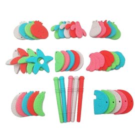 Food Grade Silicone Teething Toy Soft Baby Chew Toys Silicone Baby Teether Set
